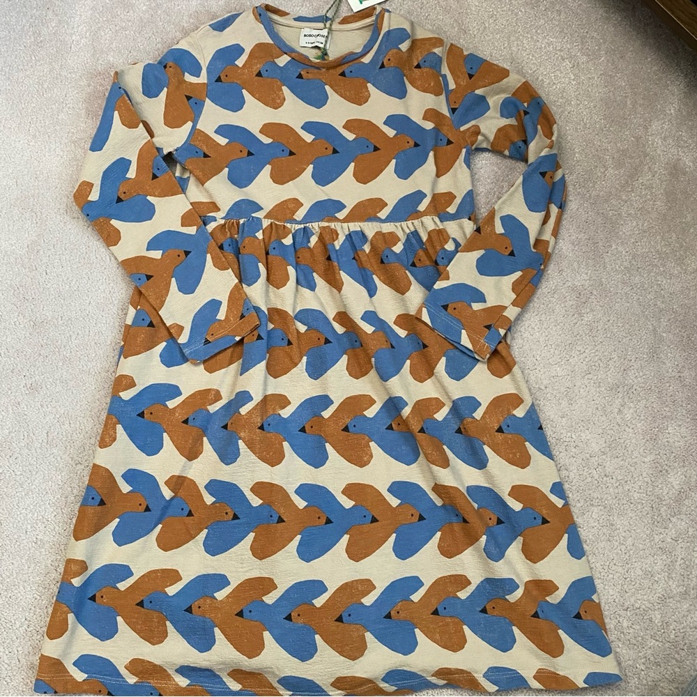 NWT Bobo choses birds all over dress 8/9